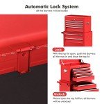 Goplus 6-Drawer Rolling Tool Chest with Lockable Wheels