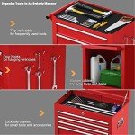 Goplus 6-Drawer Rolling Tool Chest with Lockable Wheels