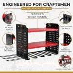 Power Tool Organizer with 6 Drill Holder Rack