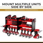 Power Tool Organizer with 6 Drill Holder Rack