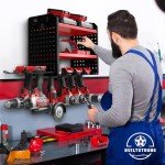 Power Tool Organizer with 6 Drill Holder Rack