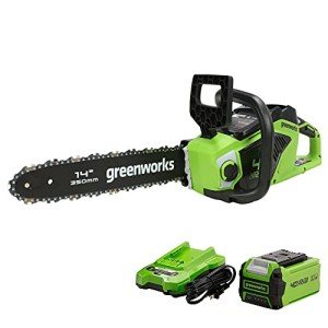 Greenworks 40V 14” Chainsaw with Battery & Charger
