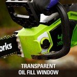 Greenworks 40V 14” Chainsaw with Battery & Charger