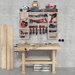 Wall-Mounted Power Tool Organizer and Charging Station