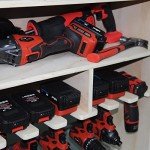 Wall-Mounted Power Tool Organizer and Charging Station