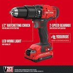 CRAFTSMAN V20 Cordless Hammer Drill Kit with Batteries