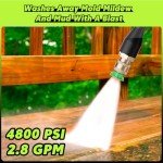 PowRyte 4800 PSI Electric Pressure Washer with Foam Cannon