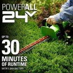 Greenworks 24V Cordless 22" Hedge Trimmer with Battery