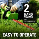 Greenworks 24V Cordless 22" Hedge Trimmer with Battery