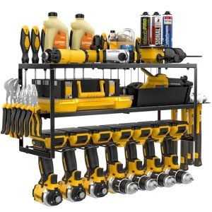 7-Drill Wall Mount Power Tool Organizer