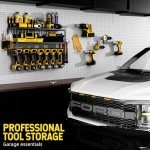 7-Drill Wall Mount Power Tool Organizer