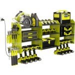 Heavy-Duty Wall Mount Power Tool Organizer Rack