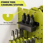 Heavy-Duty Wall Mount Power Tool Organizer Rack