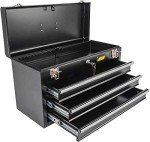JEGS Metal 3-Drawer Toolbox with Lock & Keys