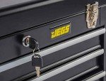 JEGS Metal 3-Drawer Toolbox with Lock & Keys
