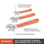 Crescent 3-Piece Cushion Grip Adjustable Wrench Set