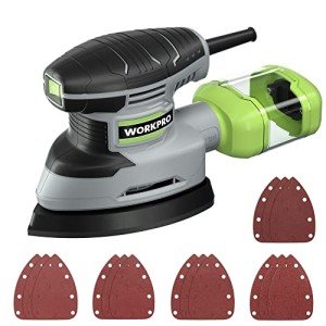 WORKPRO Compact Electric Detail Sander with Dust Collector