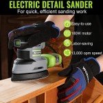 WORKPRO Compact Electric Detail Sander with Dust Collector