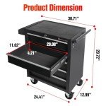 TANKSTORM Heavy Duty Rolling Tool Chest with Drawers