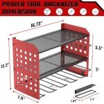Power Tool Organizer with Pegboards and Hooks