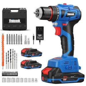 Vniissok 18V Cordless Drill Set with Accessories