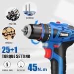 Vniissok 18V Cordless Drill Set with Accessories
