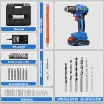 Vniissok 18V Cordless Drill Set with Accessories