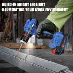 Vniissok 18V Cordless Drill Set with Accessories