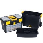 Stackable Rolling Toolbox with Drawers - Black