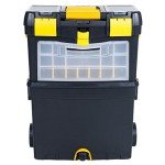 Stackable Rolling Toolbox with Drawers - Black