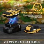 LEAPUL Cordless Leaf Blower with Batteries and Charger