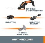 WORX 20V Cordless Shear and Shrubber Trimmer
