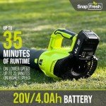 SnapFresh 20V Cordless Leaf Blower with Battery