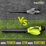 SnapFresh 20V Cordless Leaf Blower with Battery