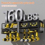 3-Tier Wall-Mounted Power Tool Organizer with Charger