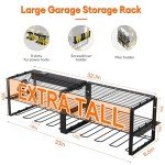 3-Tier Wall-Mounted Power Tool Organizer with Charger