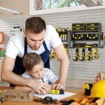 3-Tier Wall-Mounted Power Tool Organizer with Charger