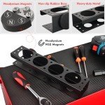 Power Tool Organizer with Magnetic Mount & Drill Holders