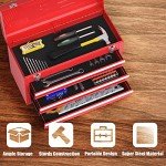 Giantex 20.5'' Portable Steel Tool Box with Drawers