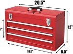 Giantex 20.5'' Portable Steel Tool Box with Drawers