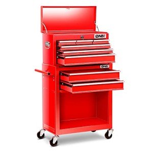2-Pcs Red Combination Tool Rolling Cabinet