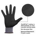 Nitrile Coated Work Gloves - 12 Pairs (Large)