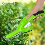 SereneLife Cordless Electric Hedge Trimmer and Shears