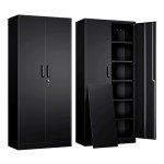 Yizosh 71" Lockable Metal Storage Cabinet with Shelves