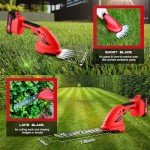 21V Cordless Hedge Trimmer with Rechargeable Battery
