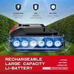 21V Cordless Hedge Trimmer with Rechargeable Battery