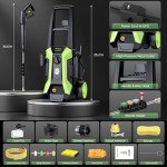 2600PSI Electric Pressure Washer with 4 Nozzles