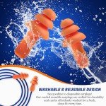100 Pairs of Corded Silicone Earplugs for Noise Reduction