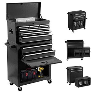 8-Drawer Rolling Tool Chest with Organizer & Lockable Drawers
