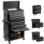 8-Drawer Rolling Tool Chest with Organizer & Lockable Drawers